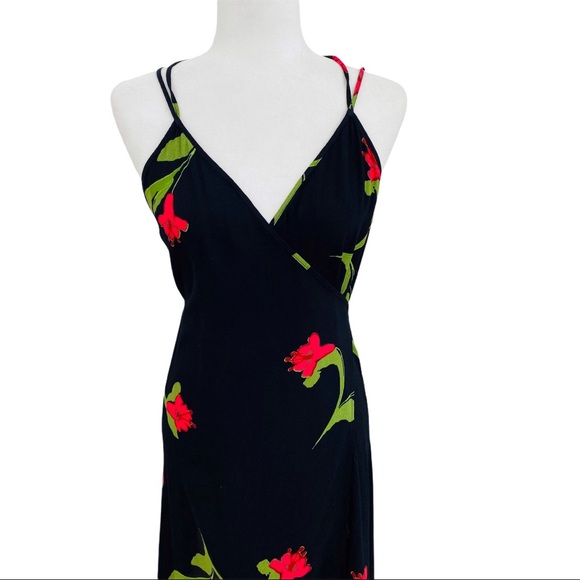 Reformation Seine Wrap Dress Black Floral - Picture 9 of 15